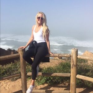 White lululemon mesh back tank